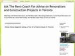 Thumbnail for Renovation help line The Reno coach